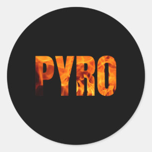 Pyro-Lagerfeuer-Pyromane Runder Aufkleber