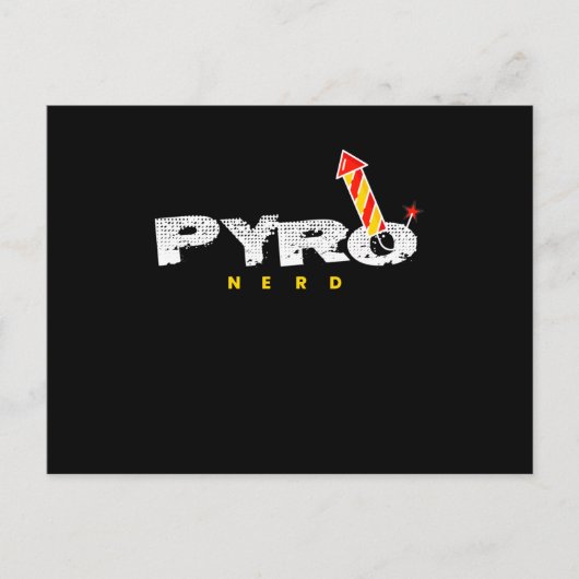 Pyro Nerd Feuerwerkskörper Pyrotechnik Postkarte (Vorderseite)