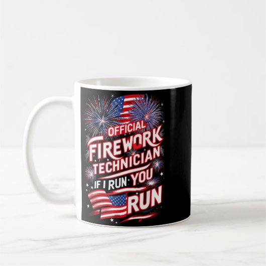 Pyro-technician Firework Technician 4th Of July Fu Kaffeetasse (Links)