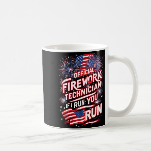 Pyro-Techniker Feuerwerkstechniker 4. Juli Fu Kaffeetasse (Rechts)