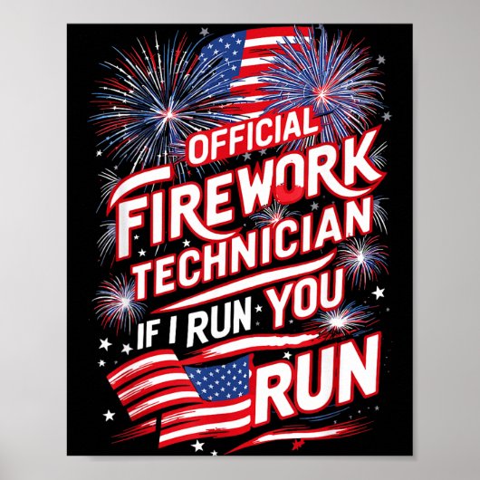 Pyro-Techniker Feuerwerkstechniker 4. Juli Fu Poster (Vorne)