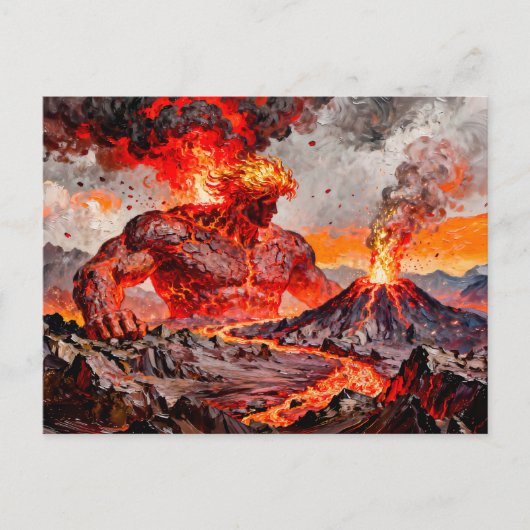 Pyrokles Titan des Lavastroms und des vulkanischen Postkarte (Vorderseite)