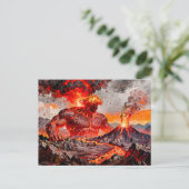 Pyrokles Titan of Lava and Volcanic Fire from Gree Postkarte (Stehend Vorderseite)