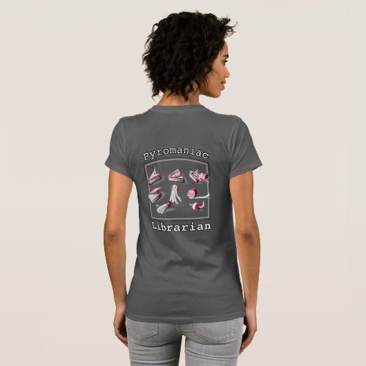 Pyromaniac Librarian Igniting Book Ideas T-Shirt (Schwarz voll)