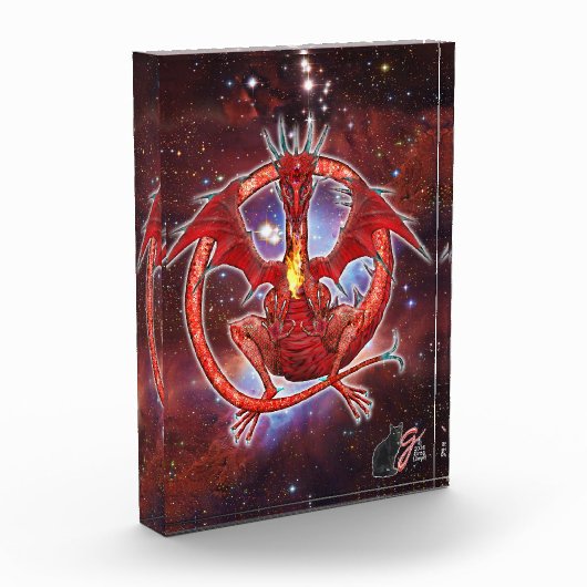 Pyrop-Kosmischer-Drache-Acrylblock Fotoblock (Links)