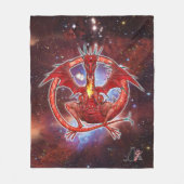 Pyrope Cosmic Dragon Fleece Blanket (Vorderseite)
