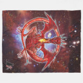Pyrope Cosmic Dragon Fleece Blanket (Vorderseite (Horizontal))