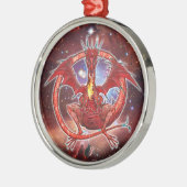 Pyrope Cosmic Dragon Ornament Aus Metall (Links)