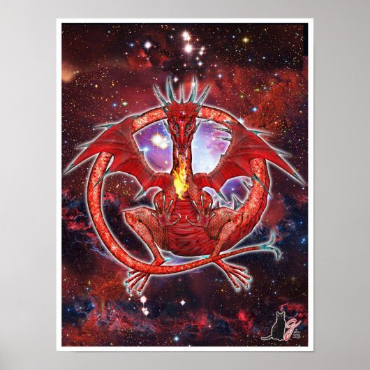 Pyrope Cosmic Dragon Poster (Vorne)