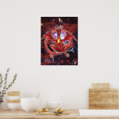 Pyrope Cosmic Dragon Poster (Küche)