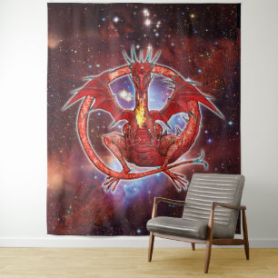 Pyrope Cosmic Dragon Wandteppich