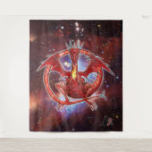 Pyrope Cosmic Dragon Wandteppich (Vorderseite)