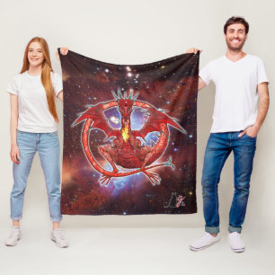 Pyrope Kosmischer Drache Fleece-Decke Fleecedecke