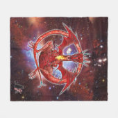 Pyrope Kosmischer Drache Fleece-Decke Fleecedecke (Vorderseite (Horizontal))