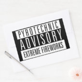 Pyrotechnic Advisory – Extreme Fireworks Rechteckiger Aufkleber (Umschlag)