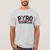PyroTechnician t shirt with burning flames (Vorderseite)