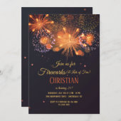 Pyrotechnics Geburtstagsparty Einladung (Vorne/Hinten)