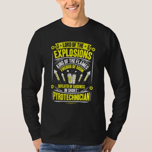 Pyrotechnics King Of The Flames Fireworks Pyrotech T-Shirt (Vorderseite)