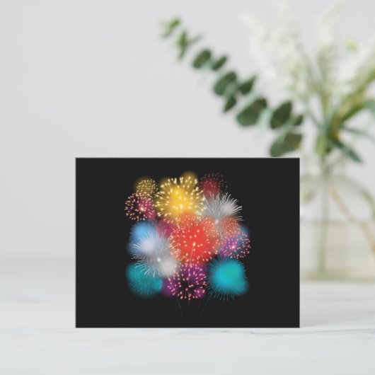 Pyrotechniker Pyrotech Feuerwerk Neujahrsgeschenk Postkarte (Stehend Vorderseite)
