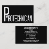 Pyrotechniker Schwarz-Weiß-Visitenkarte Visitenkarte (Vorne/Hinten)