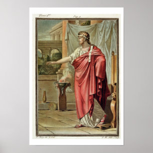 Pyrrhus, Kostüm für "Andromache" von Jean Racine, Poster