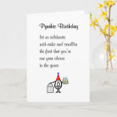 Pyrrhussitz Geburtstag Ein lustiges Geburtstagsged Karte (Gelbe Blume)