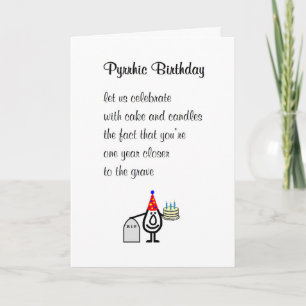 Pyrrhussitz Geburtstag Ein lustiges Geburtstagsged Karte