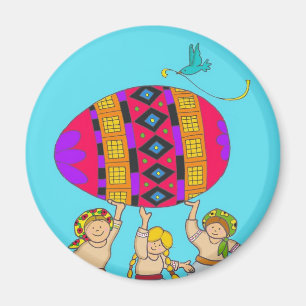 Pysanka Girls Magnet