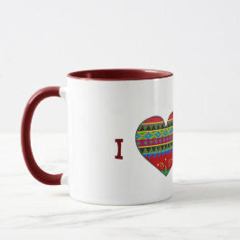 Pysanka Herz-Kunst - i-Liebe Sie Kuchen Tasse