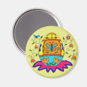 Pysanka Spring Magnet (Vorderseite/Rückseite)