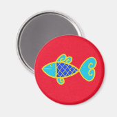 Pysanka-Symbol: Fisch Magnet (Vorderseite/Rückseite)