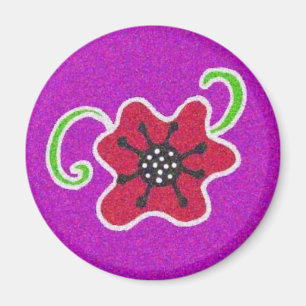 Pysanka-Symbol: Poppy Magnet