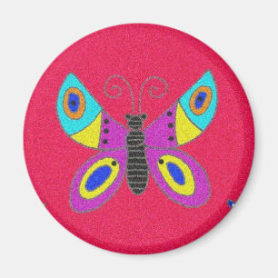 Pysanka Symbol: Schmetterling Magnet