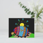 Pysanka und die Sun Ukrainische Volkskunst Postkarte (Stehend Vorderseite)