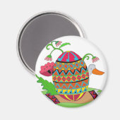 Pysanka und Ente Ukrainische Volkskunst Magnet (Vorderseite/Rückseite)