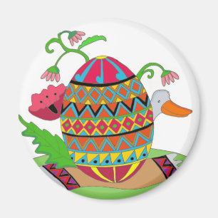 Pysanka und Enten-Ukrainer-Volkskunst Magnet