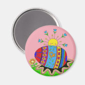Pysanka und Sun Ukrainische Volkskunst Magnet (Vorderseite/Rückseite)