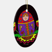 Pysanka Weihnachten Keramikornament (Rechts)