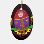 Pysanka Weihnachten Keramikornament (Links)