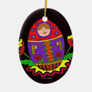 Pysanka Weihnachten Keramikornament