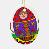 Pysanka Weihnachten Keramikornament (Hinten)