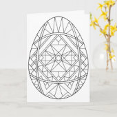 Pysanki-Karte zu Farbe 1 Karte (Gelbe Blume)