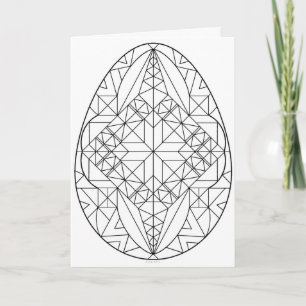 Pysanki Karte zum Ausmalen 2