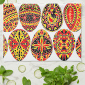 Pysanki Ostereier Geschirrtuch (Gefaltet)