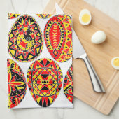 Pysanki Ostereier Geschirrtuch (Viertel Falte)