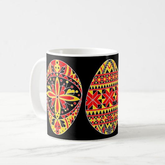 Pysanki Ostereier Kaffeetasse (Vorderseite Links)