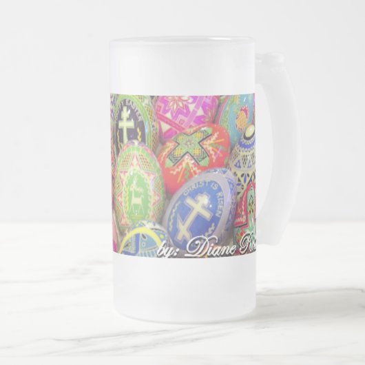 pysanky mattierte Tasse 150z - besonders (VorderseiteRechts)