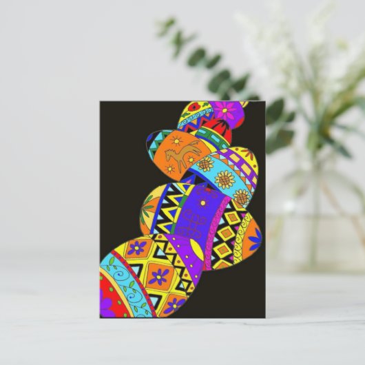 Pysanky Postkarte (Stehend Vorderseite)