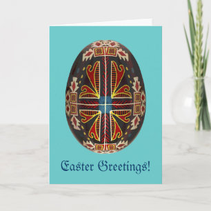 Pysanky Ukrainer gemalte Ei-Ostern-Karte Feiertagskarte