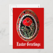 Pysanky Ukrainian Easter Egg Card Feiertagspostkarte (Vorne/Hinten)